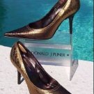 Donald Pliner $295 COUTURE METALLIC GATOR LEATHER Shoe NIB POINTY-TOE PUMP 6 7.5 Donald Pliner $295 COUTURE METALLIC GATOR LEATHER Shoe NIB POINTY-TOE PUMP 6 7.5