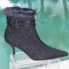 Donald Pliner $450 COUTURE QUILTED LEATHER MINK CUFF Boot Shoe NIB SIDE ZIP 6.5