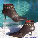 Donald Pliner COUTURE $375 GATOR LEATHER Boot Shoe NIB 10 METAL ANKLE CHAIN Donald Pliner COUTURE $375 GATOR LEATHER Boot Shoe NIB 10 METAL ANKLE CHAIN