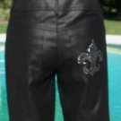 Cache Denim $138 RHINESTONE CROWN Pant NWT XS/S 0/2/4 FLEUR DE LIS JEAN STRETCH