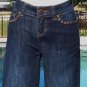 Cache $98 STRETCH NAIL HEAD STUD STRAIGHT LEG Jean Pant NWT 0/2 XS DENIM