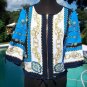 Cache $128 STATUS Top Jacket NWT XS/S STATUS PRINT DRAWSTRING BOTTOM ZIPPER