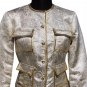 Cache Metallic Brocade Top Jacket New Gold / Silver Lined Event Evening $198 NWT