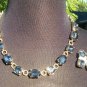 Cache Earring + Necklace New Dangle Event Chunky Gemstone Adjust Chain LOT 2 $98