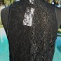 Cache Peek A Boo Black Lace Back Cami Top S/M/L/XL White Front Stretch $98 NWT