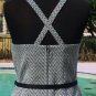 Cache Corset Bustier Lined Belt Tank Top New Size M/L B & W Herringbone $118 NWT