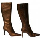 Donald Pliner Couture Antique Metallic Leather Boot Shoe New Full Zipper $425 Donald Pliner Couture Antique Metallic Leather Boot Shoe New Full Zipper $425