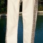 Cache Texture Embellished Jean Pant New Sz 00/0 XXS/XS Stretch Jacquard NWT $98