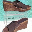 Donald Pliner Couture Leather Straw Wedge Platform Shoe NIB Sz 9 Elastic $220 Donald Pliner Couture Leather Straw Wedge Platform Shoe NIB Sz 9 Elastic $220