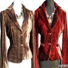 Cache Velvet Dip-Dye Jacket Coat Top New 0/2/4/6/8/10/12 Cranberry or Brown $178 Cache Velvet Dip-Dye Jacket Coat Top New 0/2/4/6/8/10/12 Cranberry or Brown $178