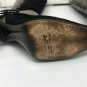Donald Pliner Black Leather Suede Tortoise Patent Tall Boot Shoe Side Zip 8.5