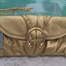 Cache Gold Metallic Leather Rhinestone Purse New Matches Tops Pants $128 NWT Cache Gold Metallic Leather Rhinestone Purse New Matches Tops Pants $128 NWT
