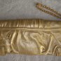 Cache Gold Metallic Leather Rhinestone Purse New Matches Tops Pants $128 NWT