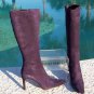 Donald Pliner Couture Suede Leather Boot Shoe Full Side Zipper New $495 NIB