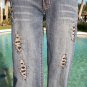 Cache Embellished Front and Back Stretch Denim Jean Pant NEW Sz XS/S 2/4/6 $158