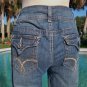 Cache Embellished Front and Back Stretch Denim Jean Pant NEW Sz XS/S 2/4/6 $158