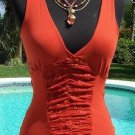 Cache Sheer Illusion Lace Back Peek A Boo Mesh Front Cami Top New Sz XS/S/M $88