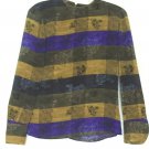 VTG Women's Dana Buchman Purple Green Gold Pattern Silk Blouse size 4/6 S VTG Women's Dana Buchman Purple Green Gold Pattern Silk Blouse size 4/6 S