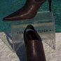 Donald Pliner Metallic Leather Boot Shoe New Satin Elastic Sling Signature $345