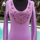 Cache Rhinestone Bead Pearl Embellished Stretch Top New Size XS/S Cotton NWT $98 Cache Rhinestone Bead Pearl Embellished Stretch Top New Size XS/S Cotton NWT $98