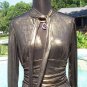Cache Luxe Metallic Elaborate Ruched Top Tunic Event Scarf Wrap Stretch $158 NWT