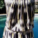 Cache Stretch Elastic Strapless Top Blk Yellow White Layered Mesh Lined $88 NWT Cache Stretch Elastic Strapless Top Blk Yellow White Layered Mesh Lined $88 NWT