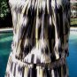 Cache Stretch Elastic Strapless Top Blk Yellow White Layered Mesh Lined $88 NWT