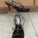 Enzo Angiolini Women's Size 7.5 Sandals Heels Black Brown Embellished Lot 2 pair Enzo Angiolini Women's Size 7.5 Sandals Heels Black Brown Embellished Lot 2 pair