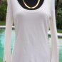 Cache Metal Buttons Peek A Boo Sleeve Top New S/M/L Removable Self Belt $98 NWT