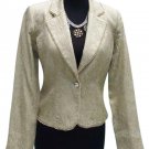 Cache Elaborate Gold Brocade Top Jacket New Silver Gold Bead Trim XS/S/M/L $228