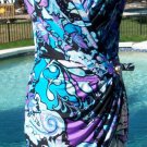 Cache Faux Wrap Dress Stretch Self Belt Design Plunging V Lined 6/8 S/M $168 NWT Cache Faux Wrap Dress Stretch Self Belt Design Plunging V Lined 6/8 S/M $168 NWT