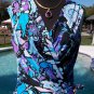 Cache Faux Wrap Dress Stretch Self Belt Design Plunging V Lined 6/8 S/M $168 NWT