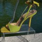 Kate Spade Couture Dot Stripe Leather Shoe New Sling Back Strappy Sz 10 $295 NIB