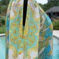 Cache Ruched Peek A Boo Split Sleeve Top Stretch Status Print XS/S/M/LXL $98 NWT