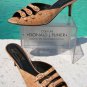 Donald Pliner HELLI Mesh Elastic Leather Slide Shoe NIB Buckle Detail 8 $225