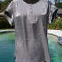 Cache Stretch Key Hole Cut Out Ruched Bust Top New Size S/M Body Hugging NWT $88