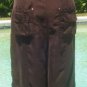 NWT Cache Brown 100% SILK Soft Cargo Dress Pant New Size 2/4/6 XS/S $128