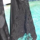 Cache Black Satin Beaded Top Jacket New Size 2/4/6 XS/S Self Belt $228 NWT
