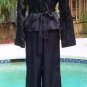 Cache Black Satin Beaded Top Jacket New Size 2/4/6 XS/S Self Belt $228 NWT