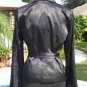 Cache Black Satin Beaded Top Jacket New Size 2/4/6 XS/S Self Belt $228 NWT