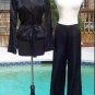 Cache Black Satin Beaded Top Jacket New Size 2/4/6 XS/S Self Belt $228 NWT