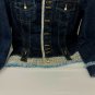 Cache Denim Jacket Rhinestone Buttons New Lined Boucle Tweed Trim Size 10 M NWT