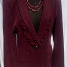 Dorothy Schoelen Lined Suit Jacket Top Size 4/6/8 S/M Stretch $200 EUC Burgundy Dorothy Schoelen Lined Suit Jacket Top Size 4/6/8 S/M Stretch $200 EUC Burgundy