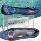 Donald Pliner Couture Hair Calf Leather Rhinestone Peace Flat Shoe New $375 NIB