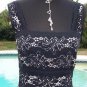 Cache Sheer Illusion Lace Mesh Cami Top New XS/S/M Black White Stretch NWT $98