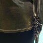 Cache Stretch Dark Gold Metallic Ruched Wrap Top New Size S/M Love Knot $98 NWT