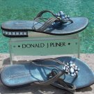 Donald Pliner Couture Metallic Leather Shoe Sandal New Chunky Stones $285 NIB