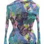 Cache Silk Metallic Sheer Illusion Top New Size S/M/L Self Tie Scarf $148 NWT