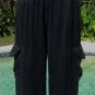 Cache Silk Elastic Waist Cuff Tie Ankle Cargo Pant  New Sz 2/4/6 XS/S $118 NWT