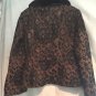 Cache Removable Fox Collar Bronze Metallic Brocade Jacket Top New $298 NWT